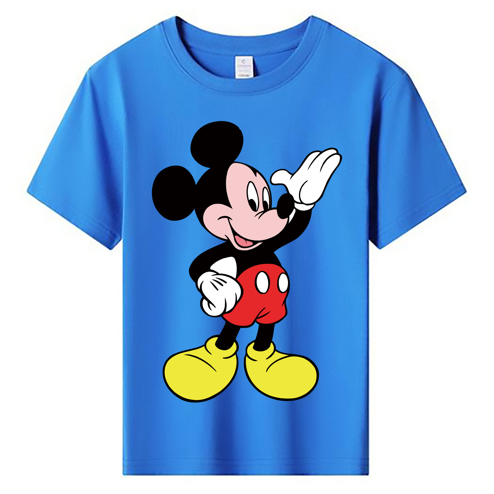 ミッキーマウス Mickey Mouse 綿100％キッズTシャツ（フロントプリント）